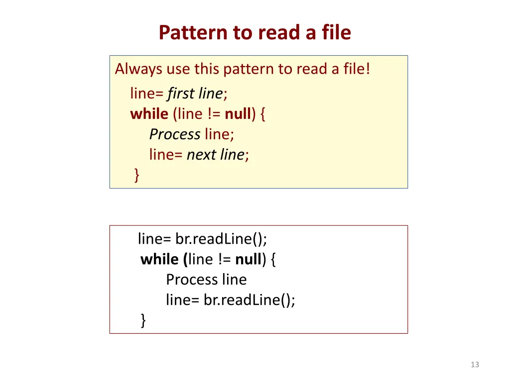 pattern to read a file
