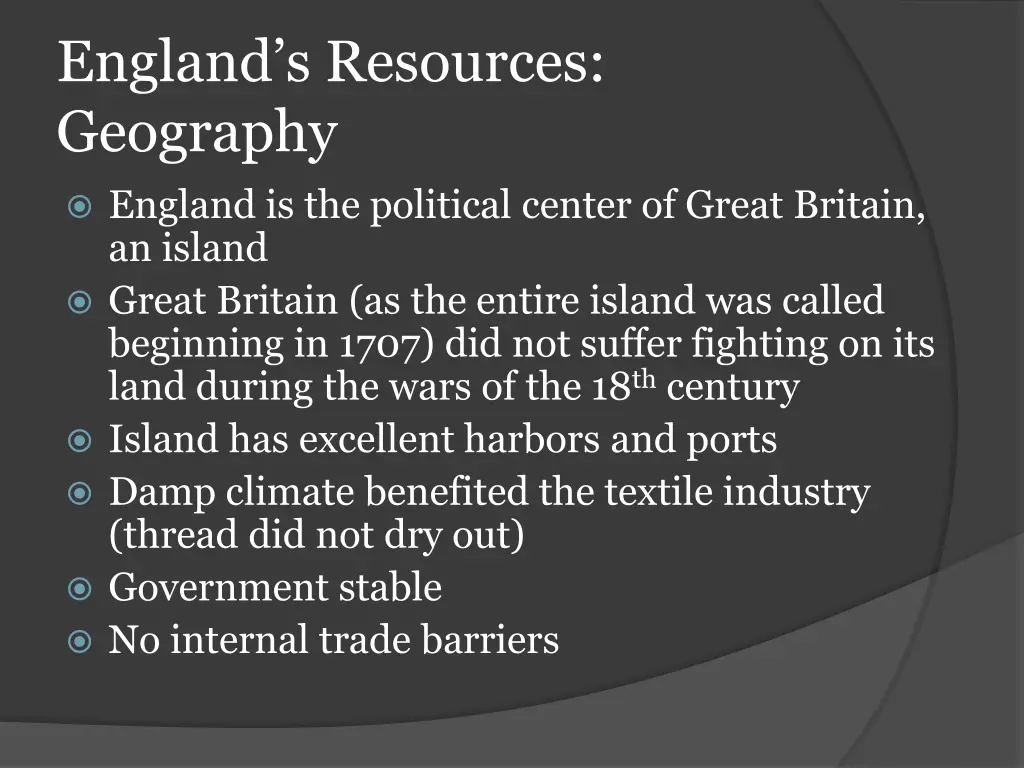 england s resources geography