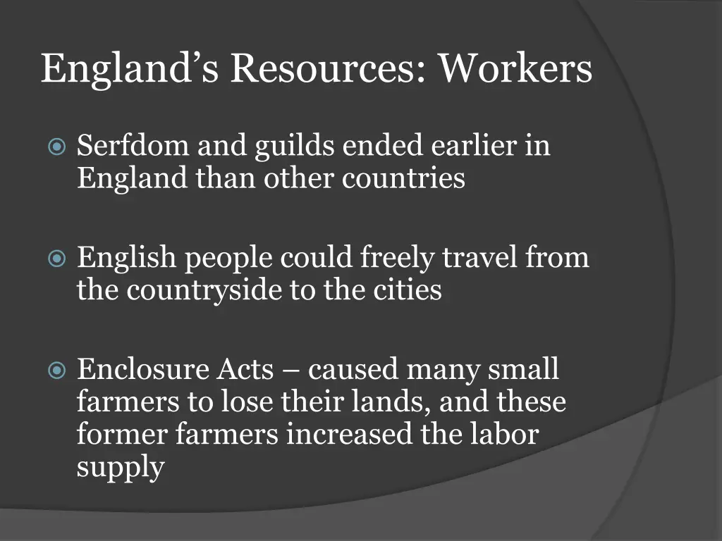 england s resources workers