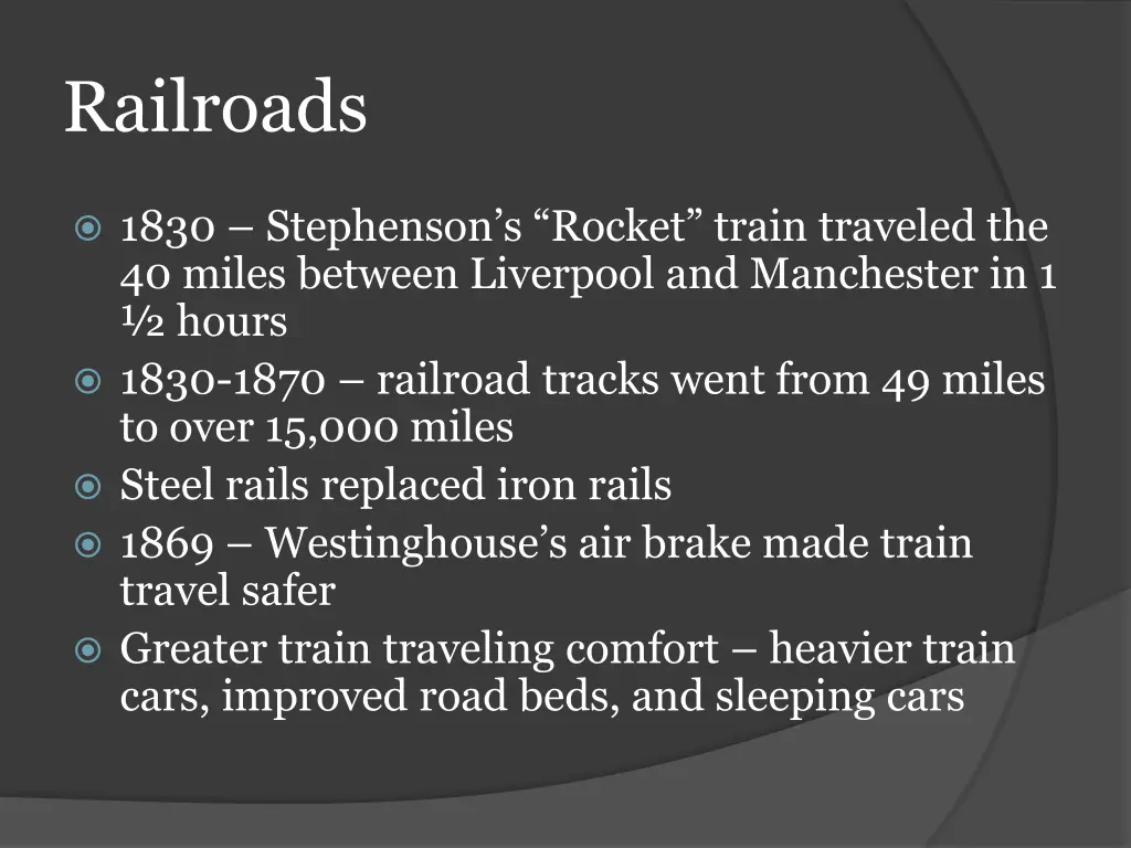 railroads