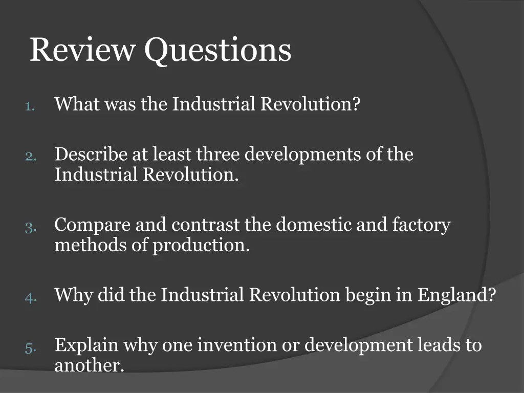 review questions