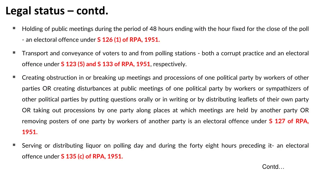 legal status contd 1