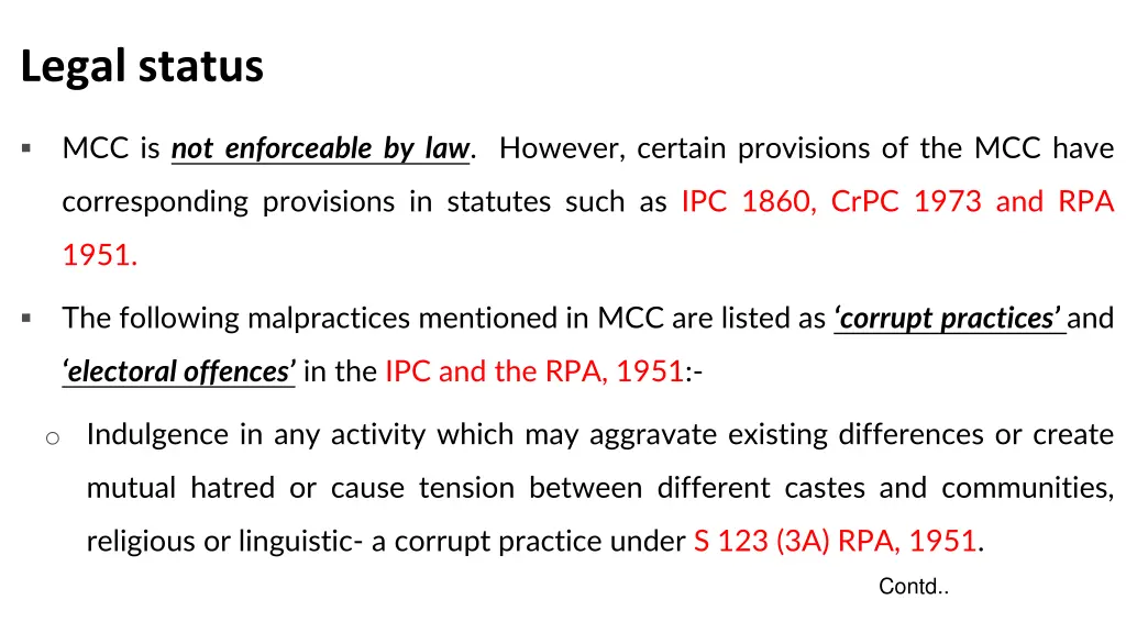 legal status