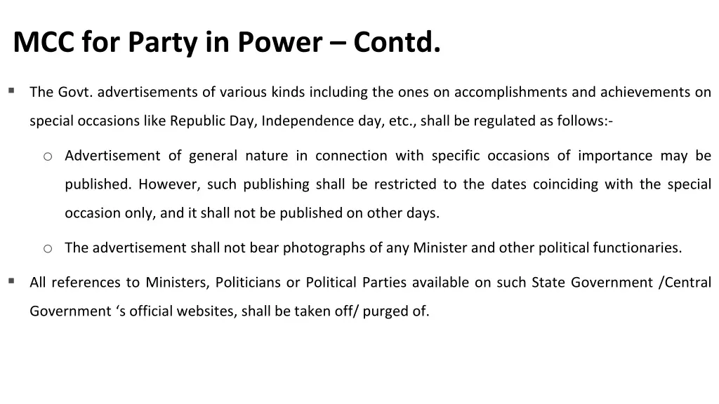 mcc for party in power contd 3