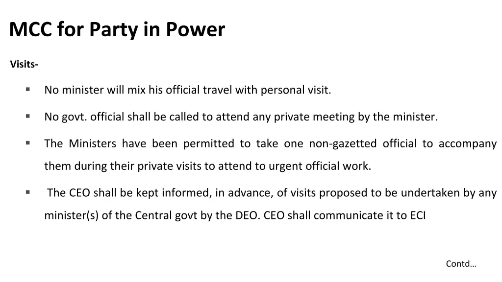 mcc for party in power