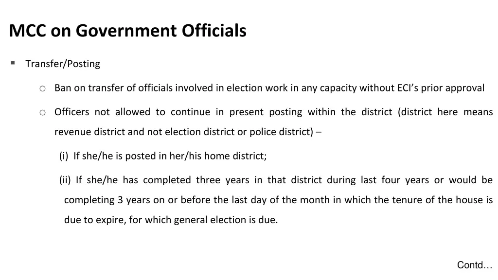 mcc on government officials