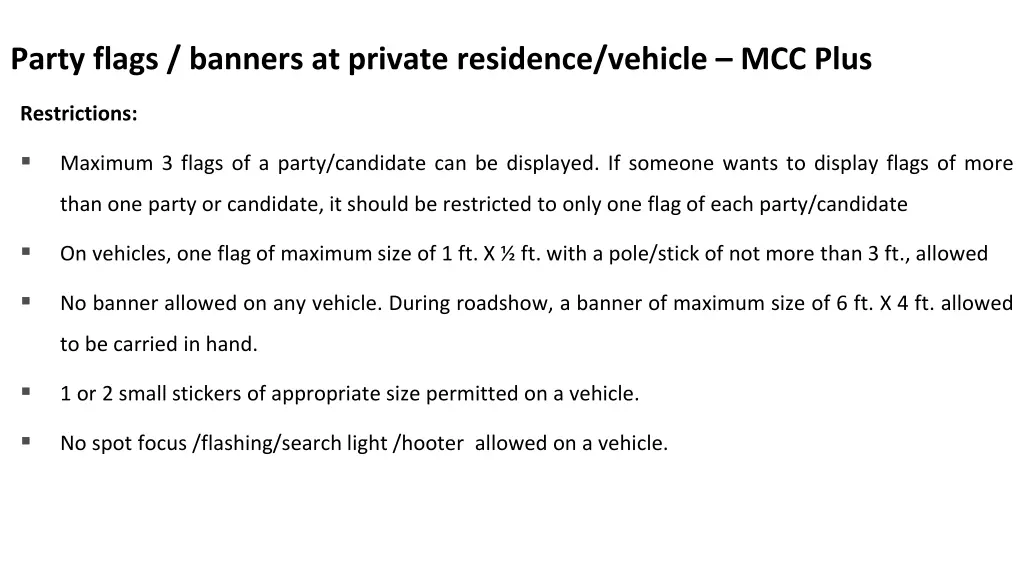 party flags banners at private residence vehicle