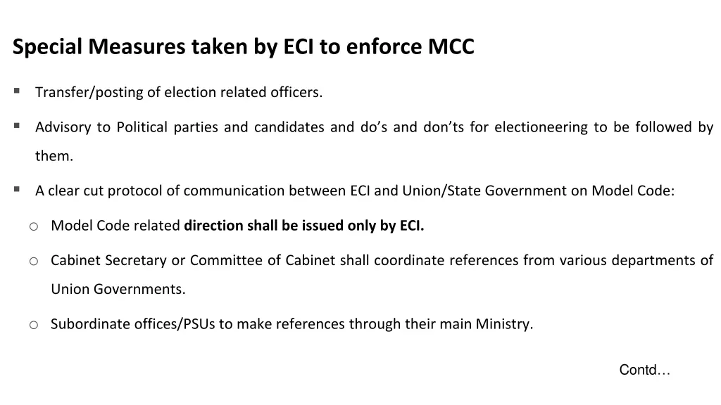 special measures taken by eci to enforce mcc