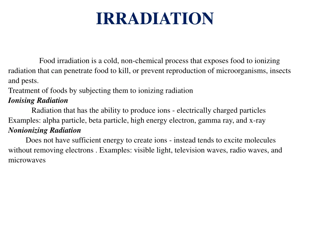 irradiation