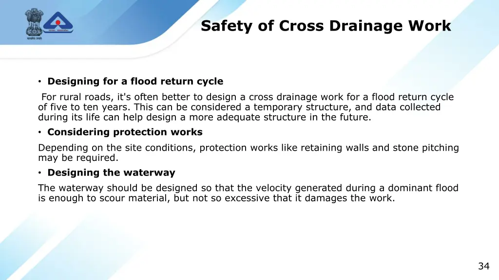 safety of cross drainage work 1