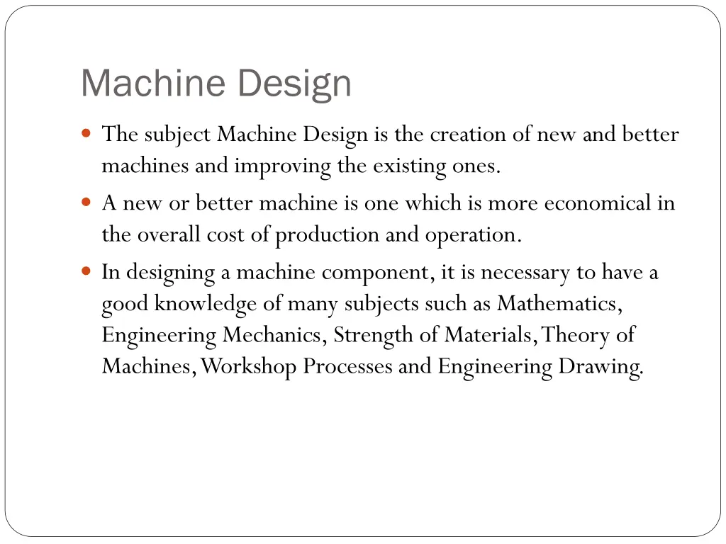 machine design