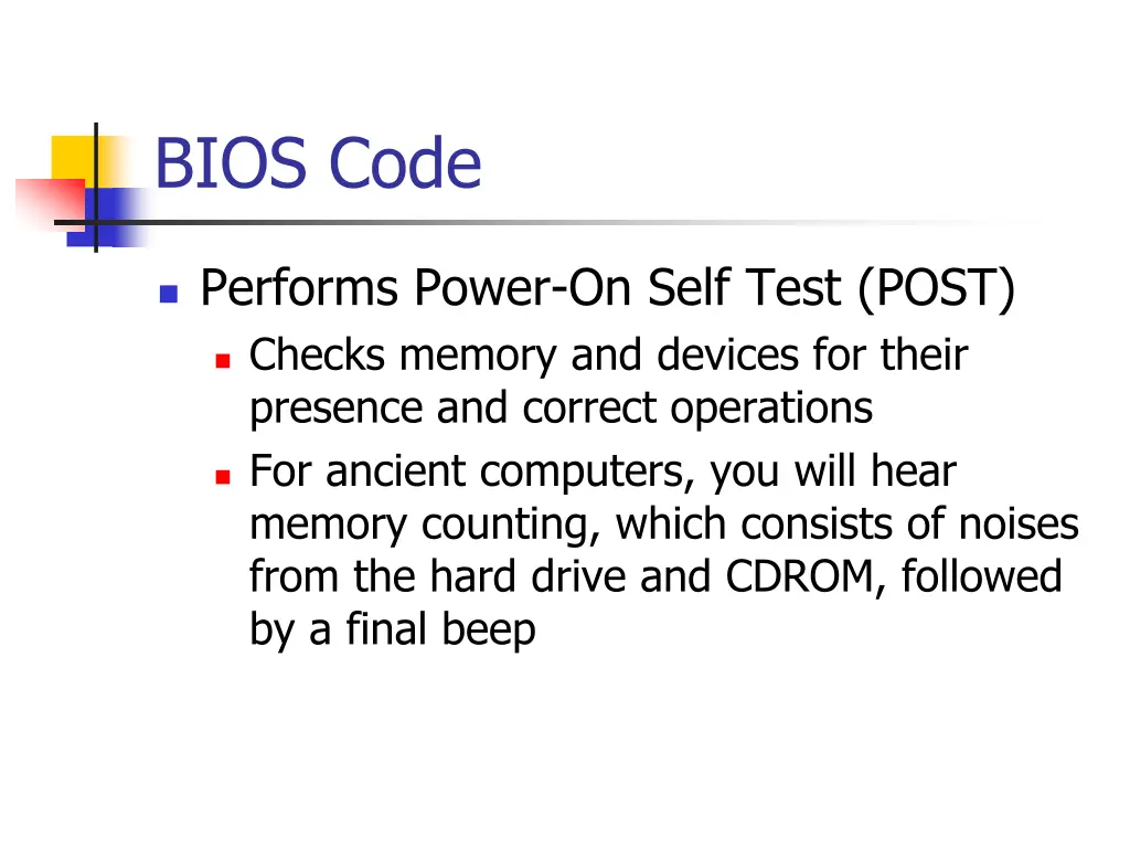 bios code