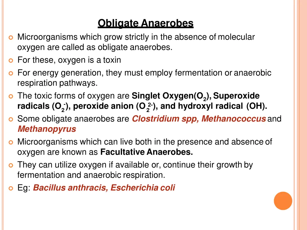 obligate anaerobes