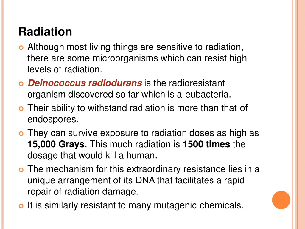 radiation although most living things