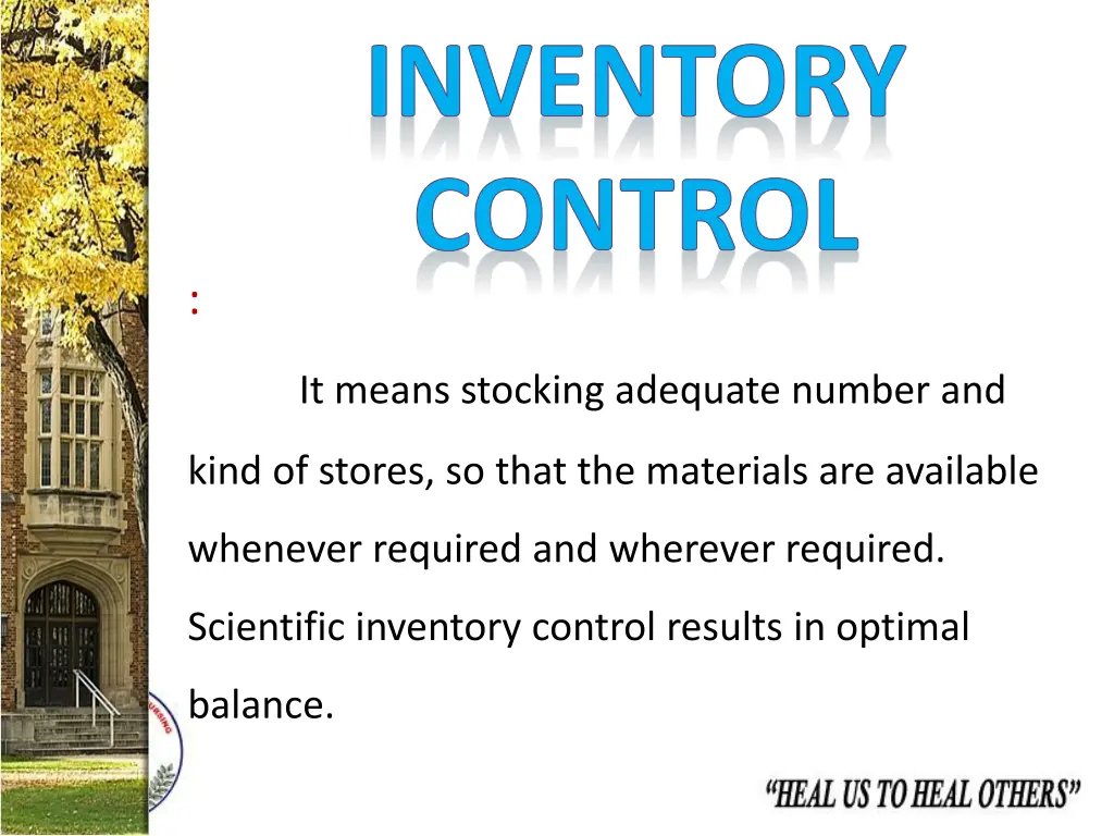 inventory control