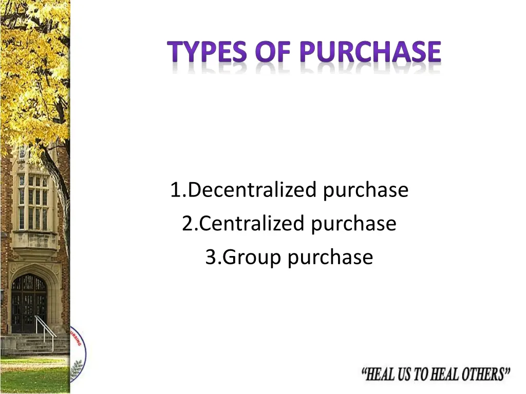 types of purchase