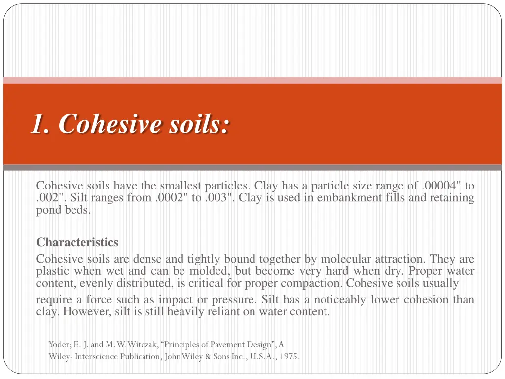 1 cohesive soils