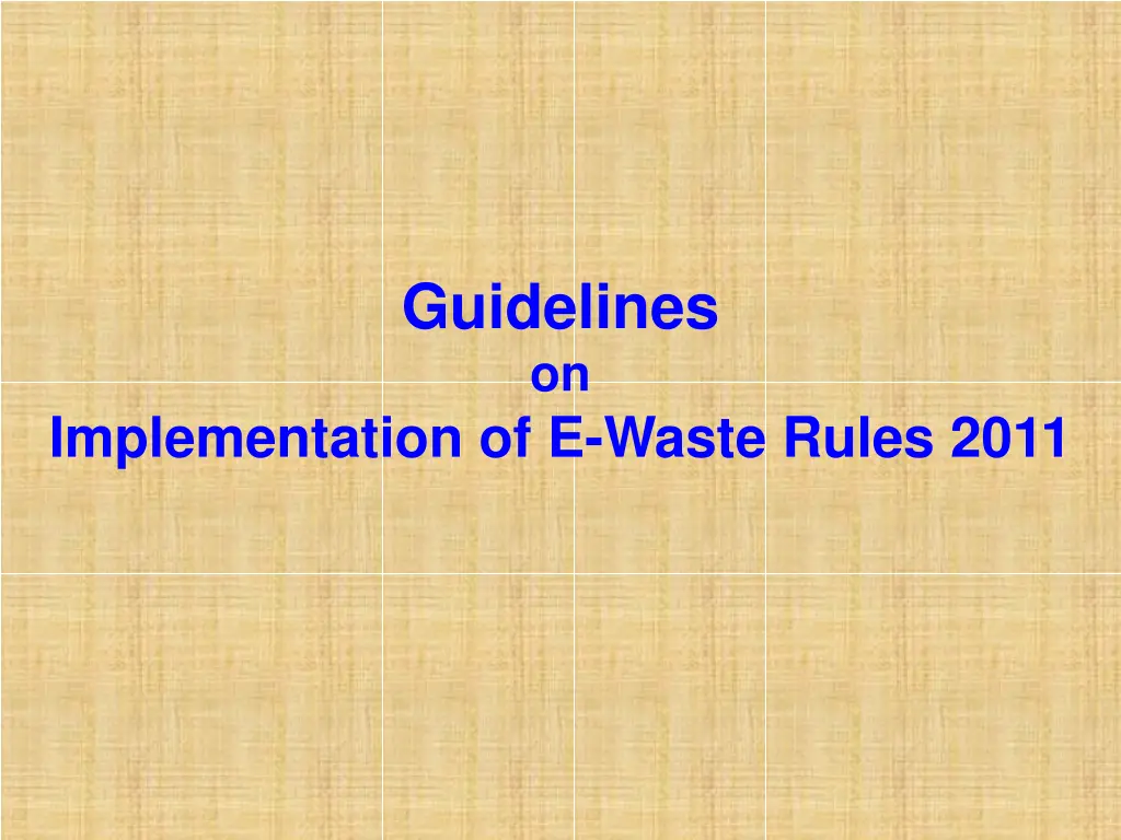 guidelines on