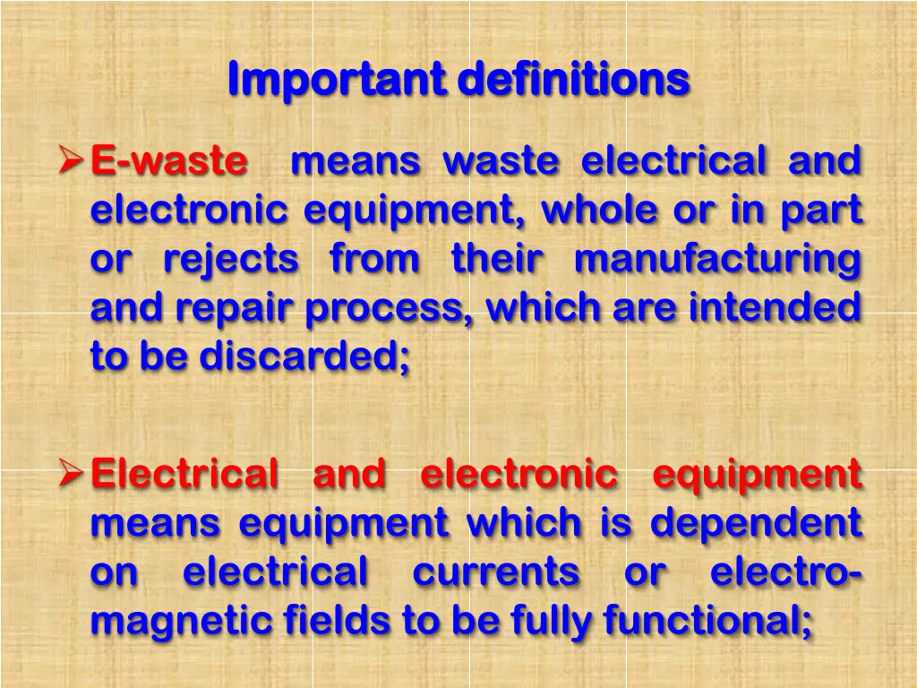 important definitions important definitions