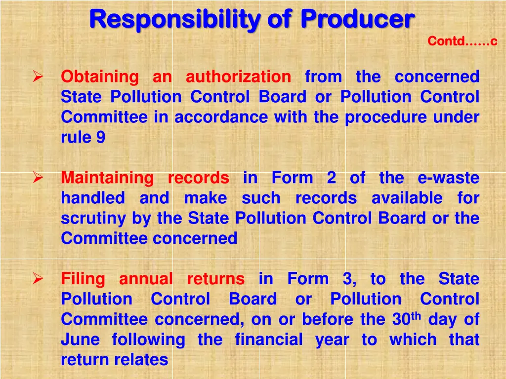 responsibility of producer responsibility 2
