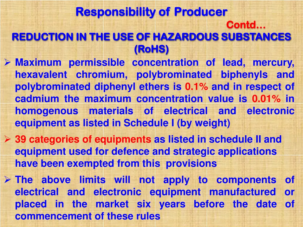 responsibility of producer responsibility 5