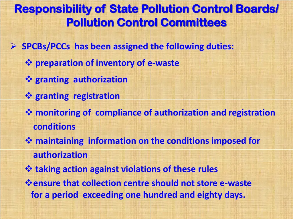 responsibility of state pollution control boards
