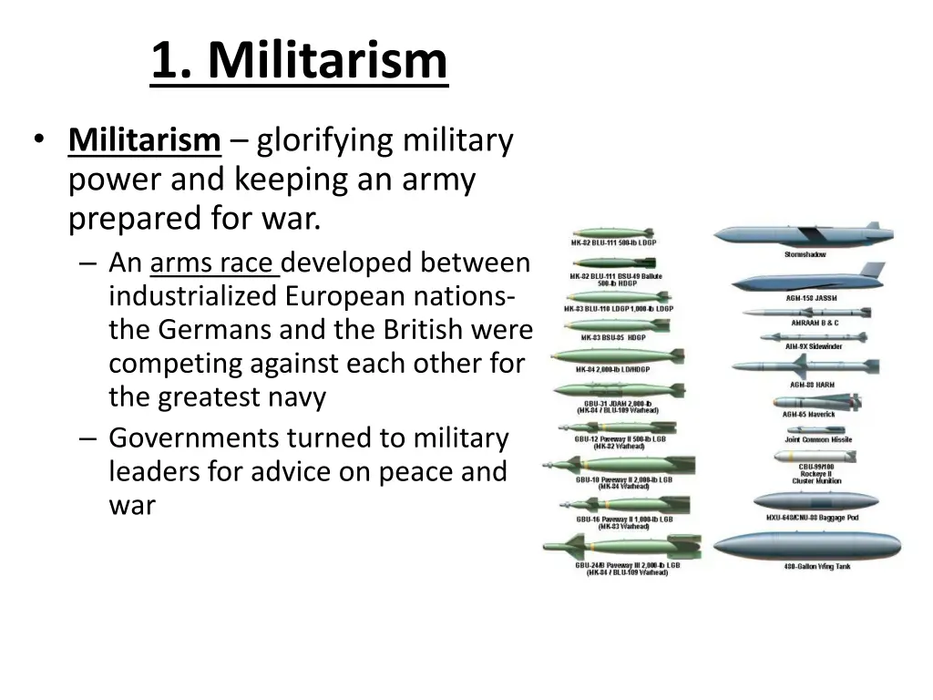 1 militarism