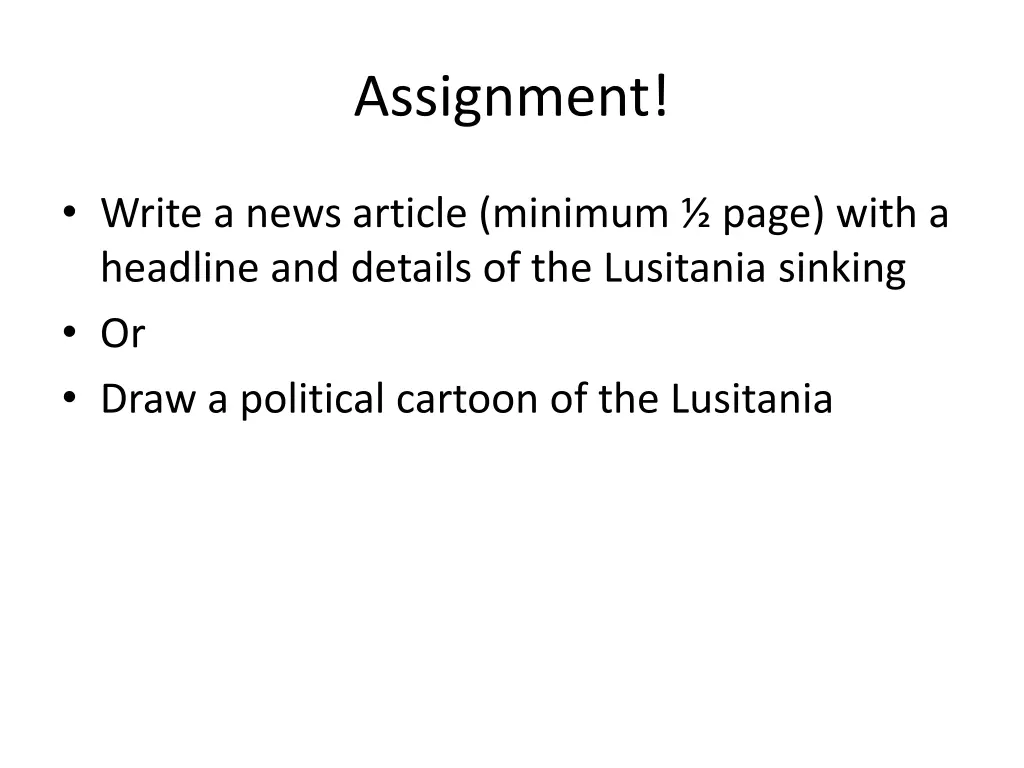 assignment