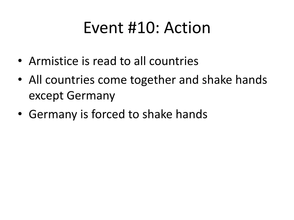 event 10 action
