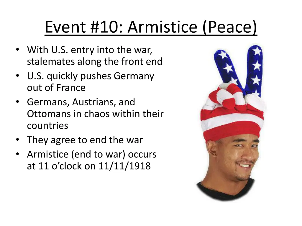 event 10 armistice peace