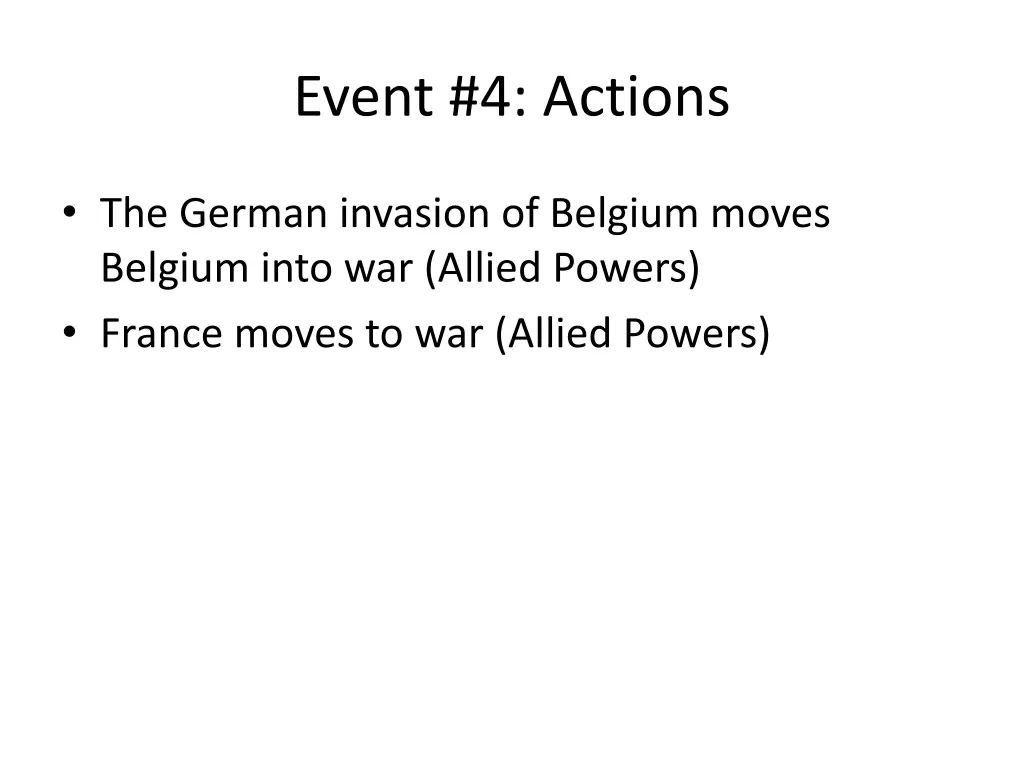 event 4 actions