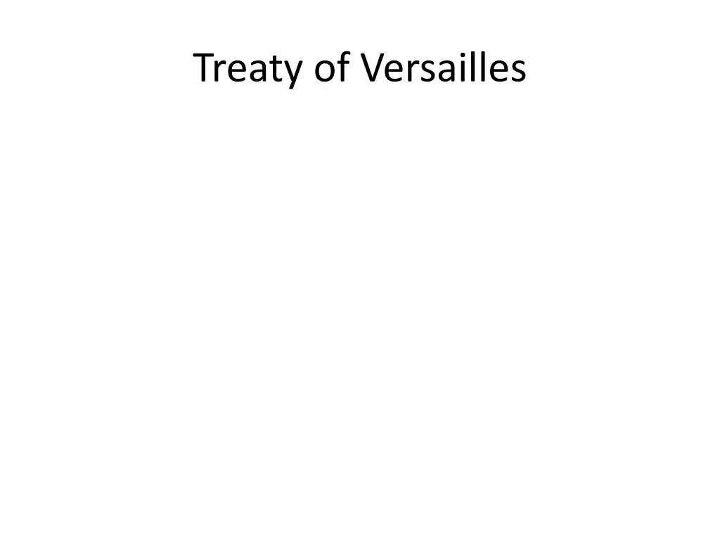treaty of versailles