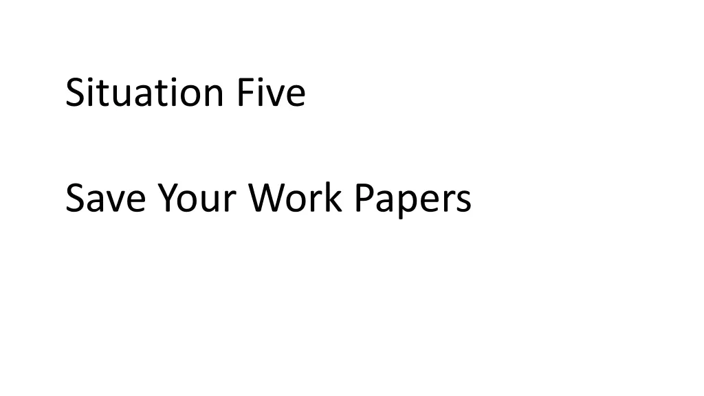 situation five