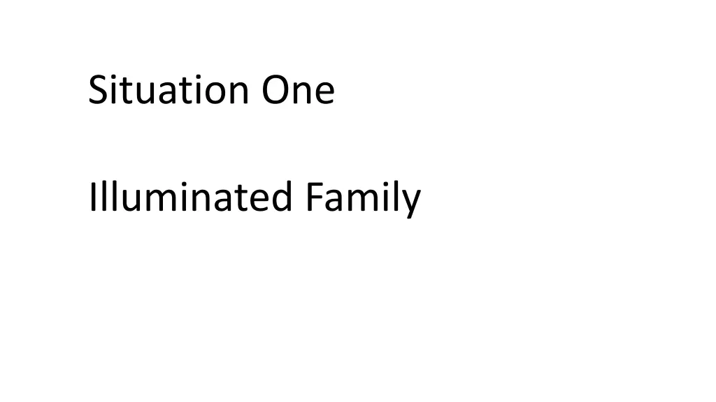 situation one