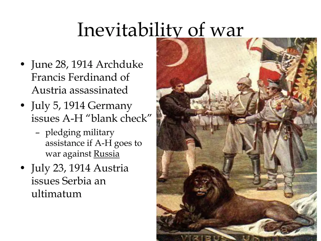 inevitability of war