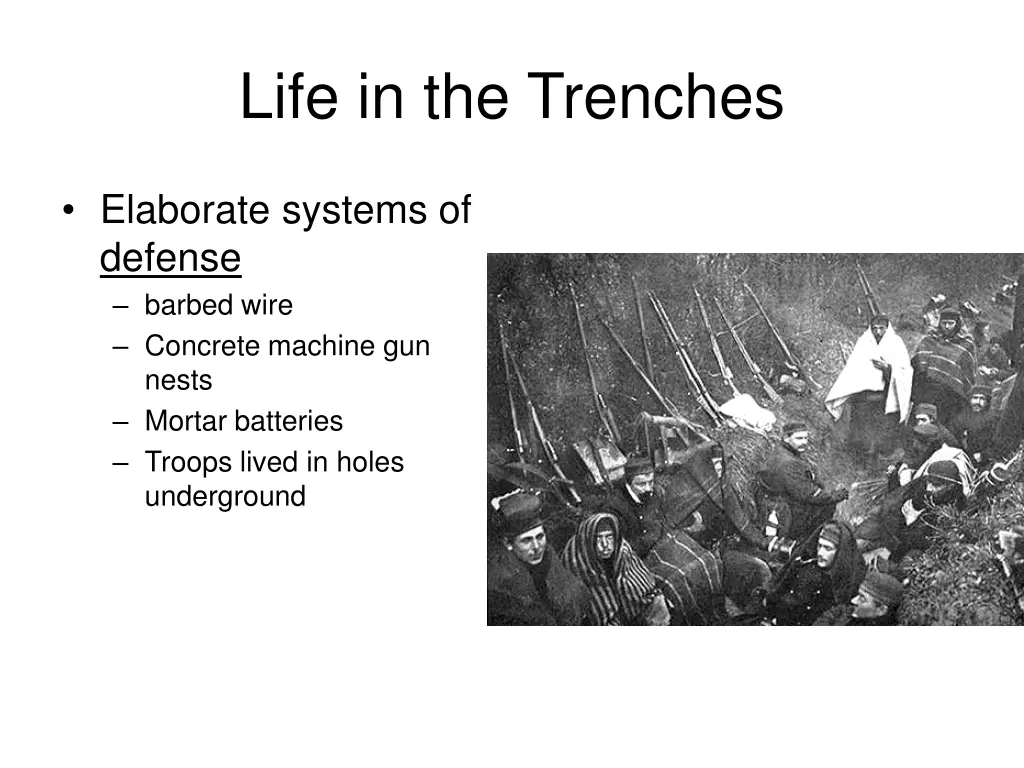 life in the trenches