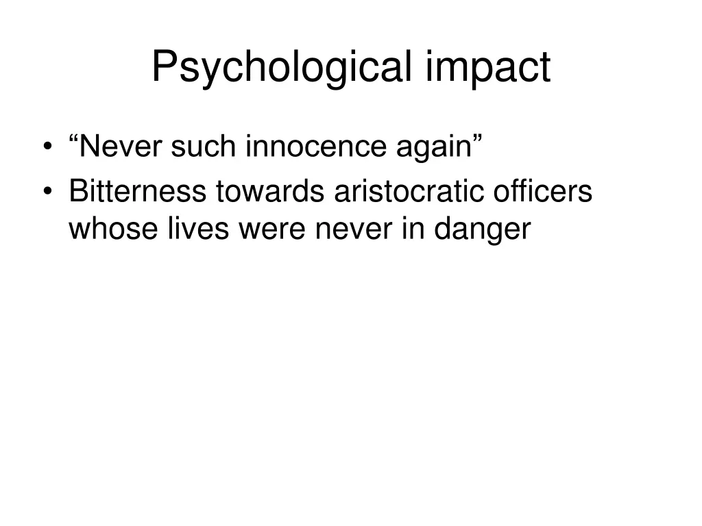 psychological impact