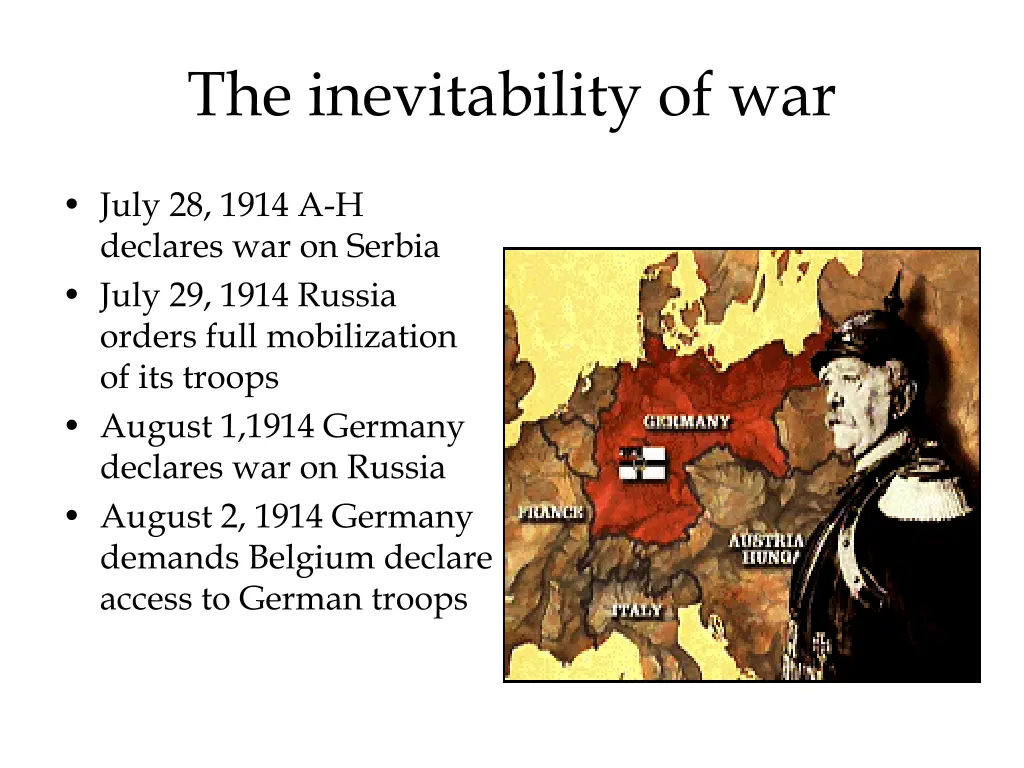 the inevitability of war