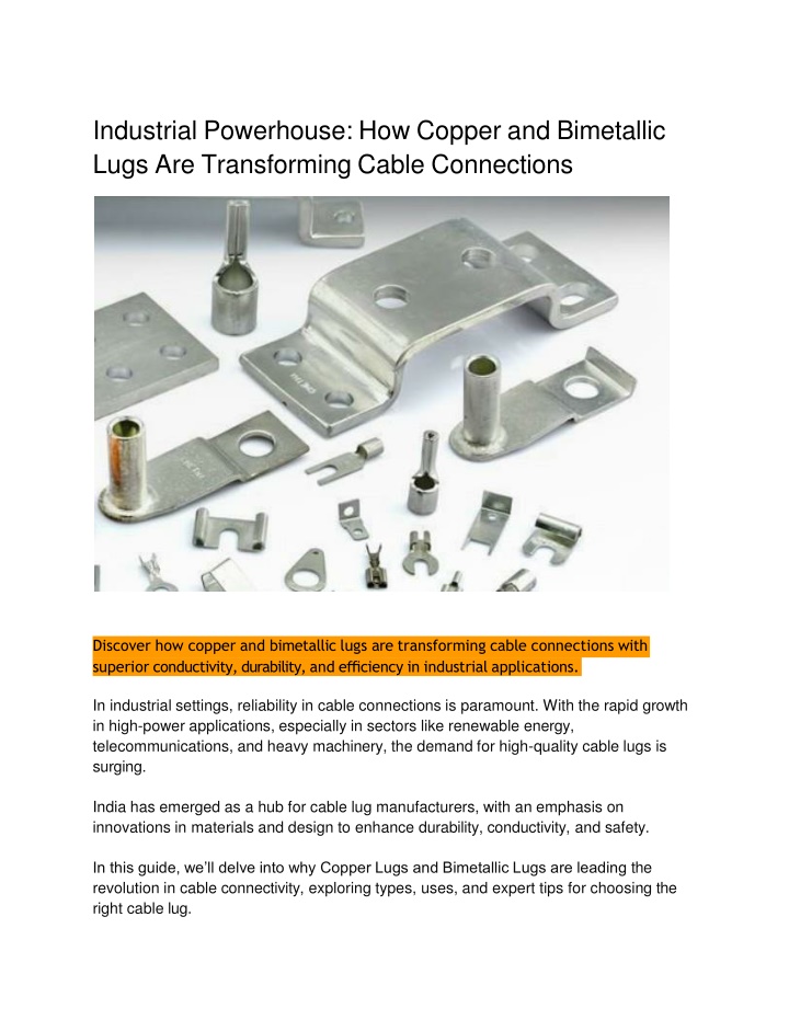 industrial powerhouse how copper and bimetallic