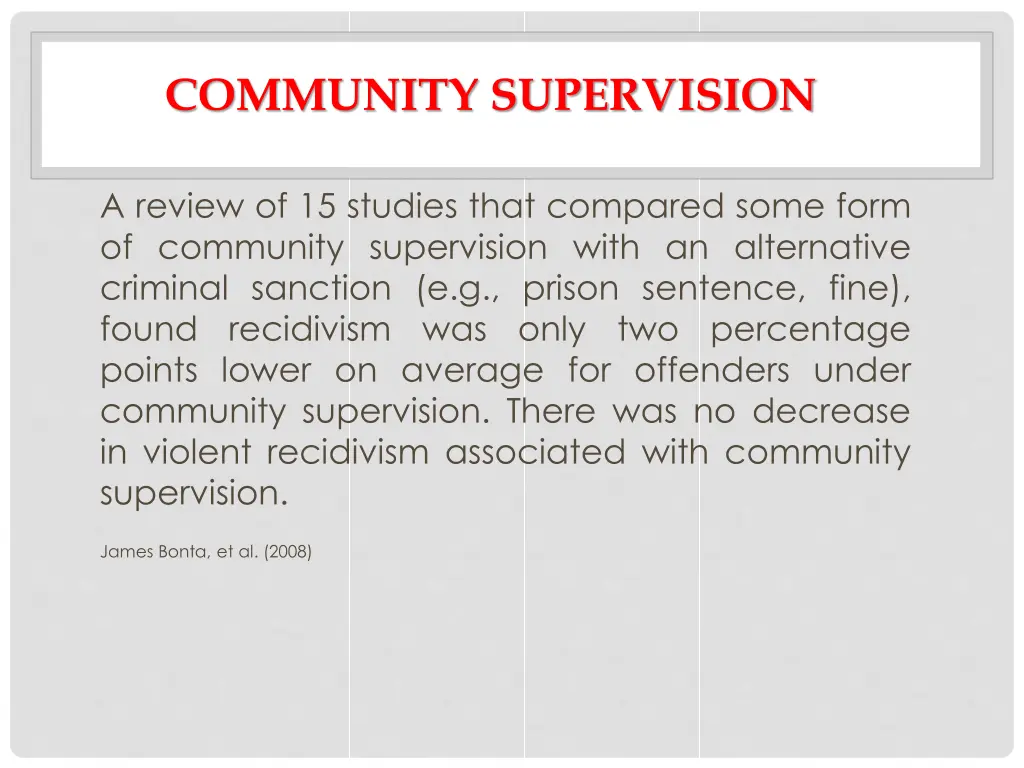 community supervision 1