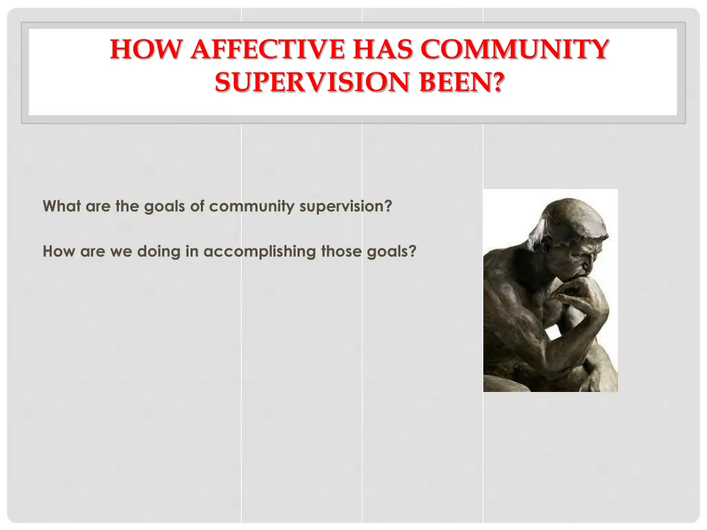 how affective has community supervision been