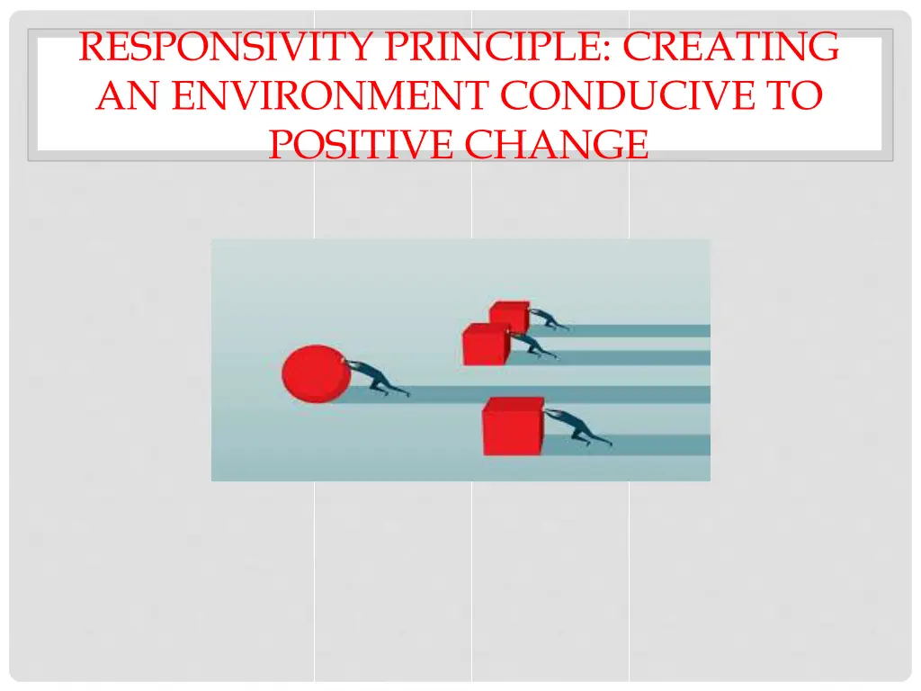 responsivity principle creating an environment