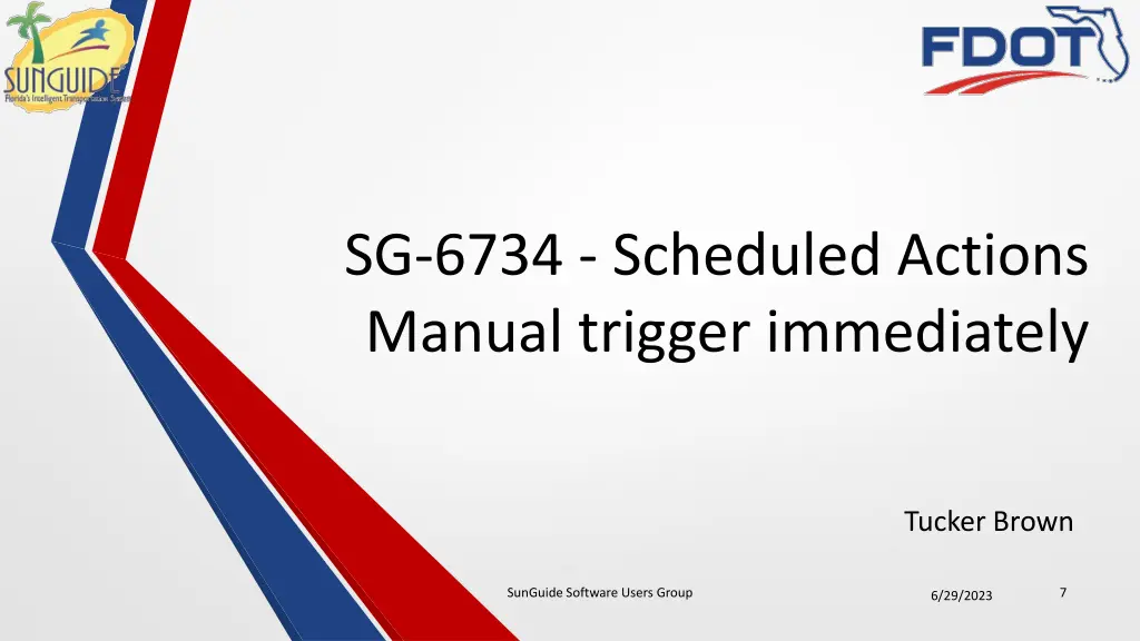 sg 6734 scheduled actions manual trigger