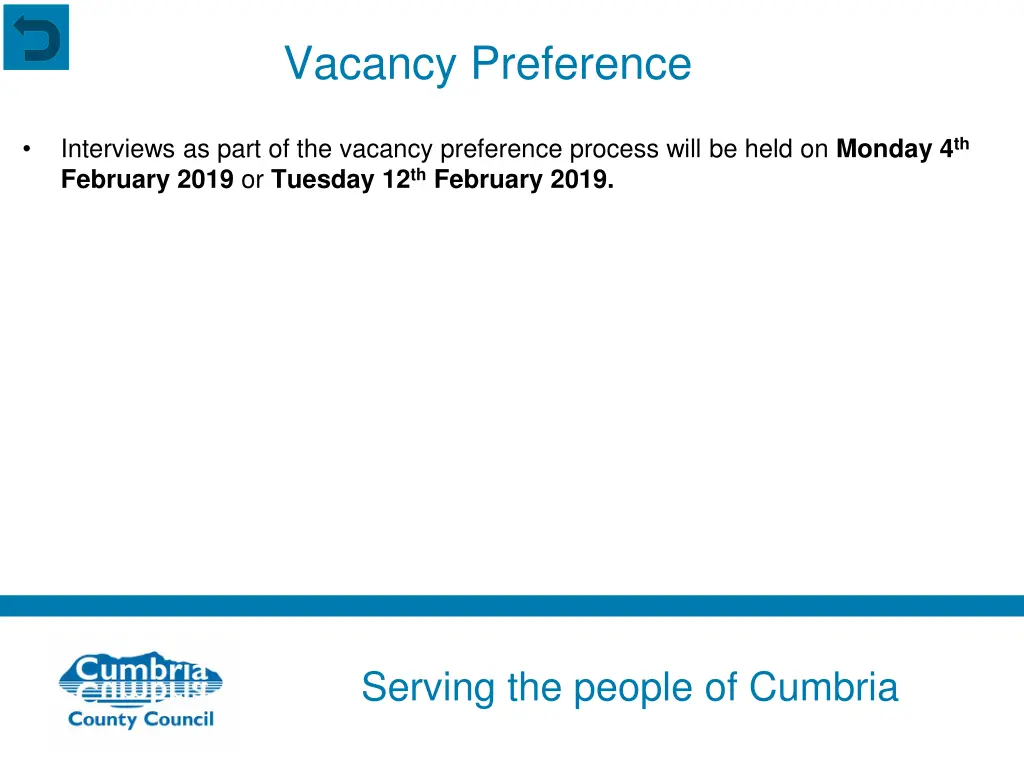 vacancy preference