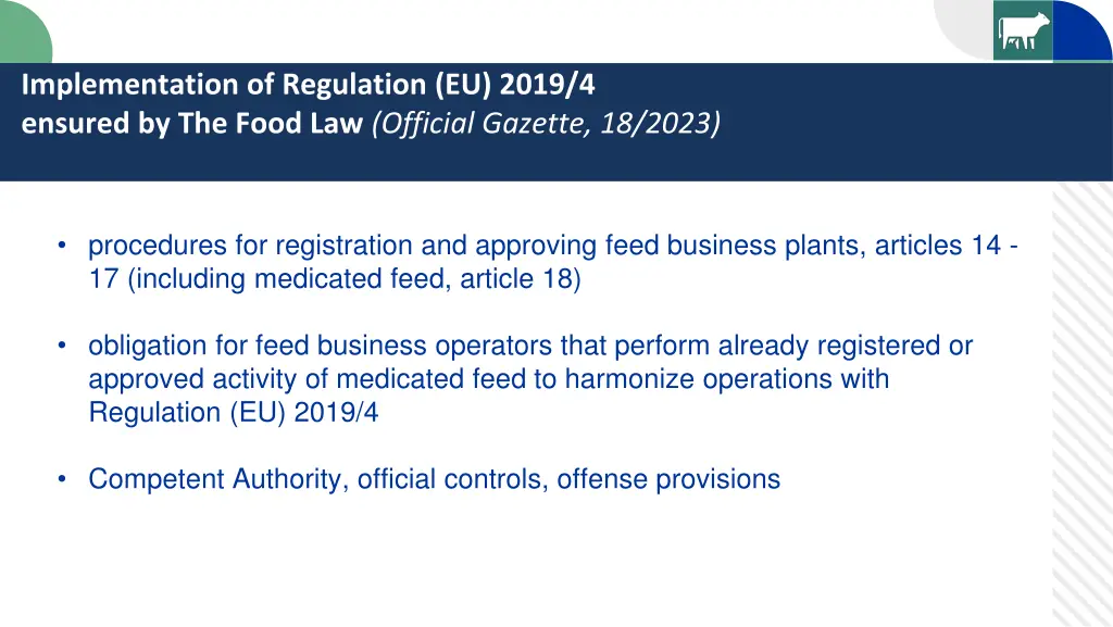 implementation of regulation eu 2019 4 ensured