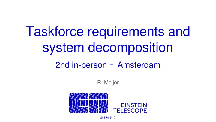 taskforce requirements and system decomposition