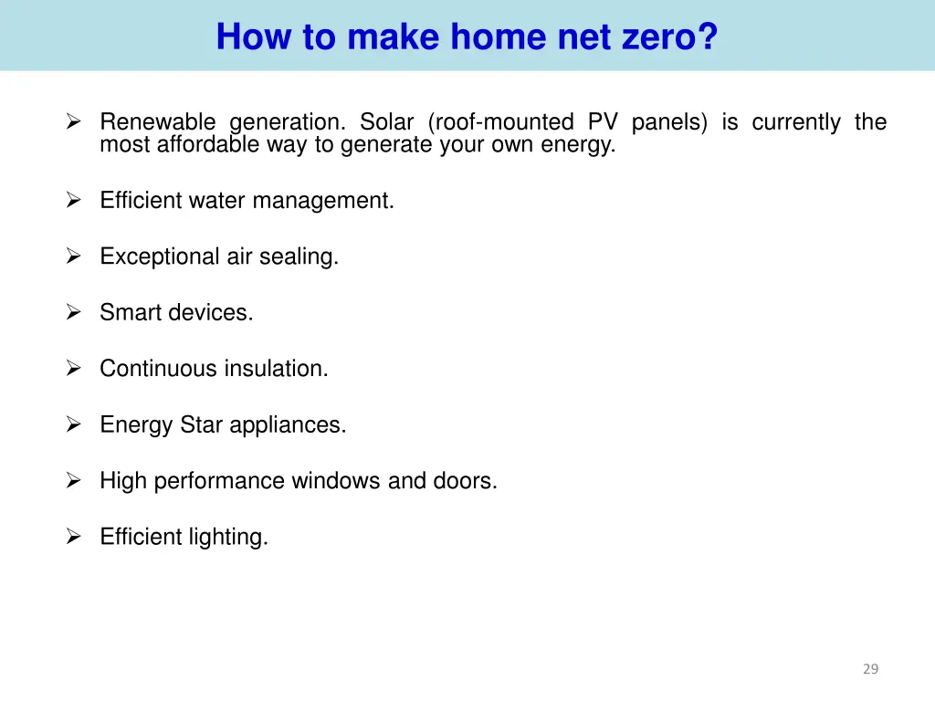 how to make home net zero