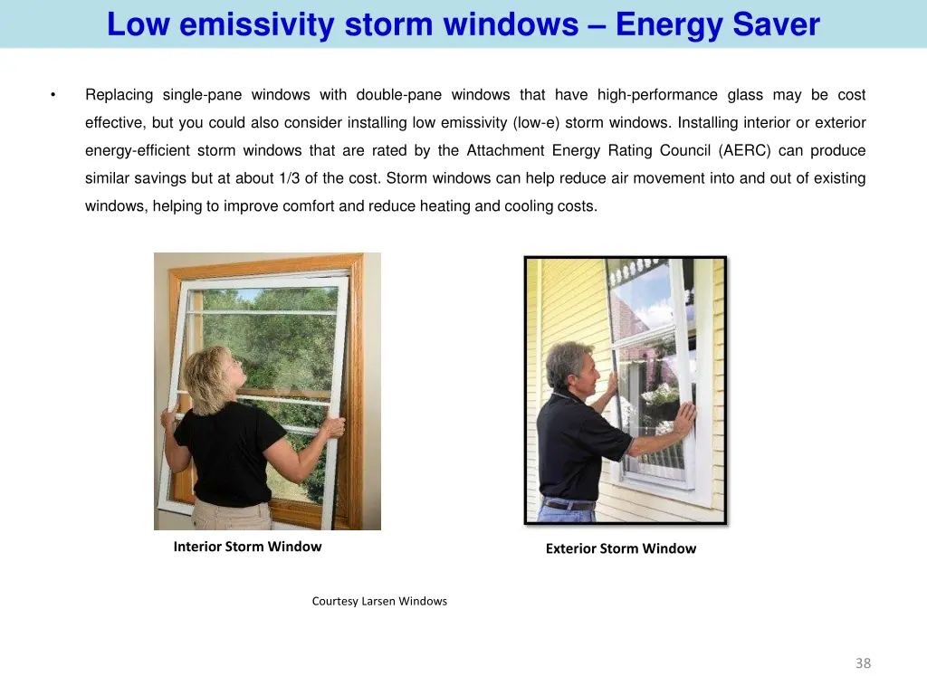 low emissivity storm windows energy saver