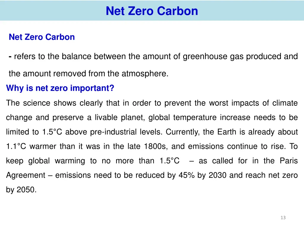 net zero carbon