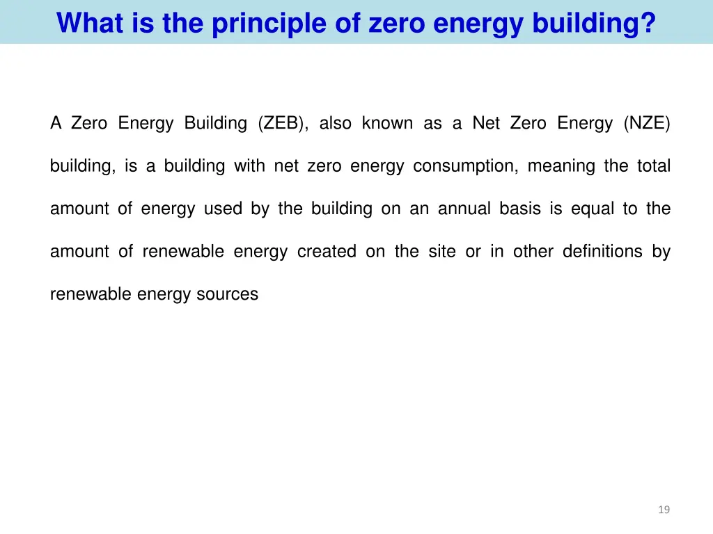 what is the principle of zero energy building